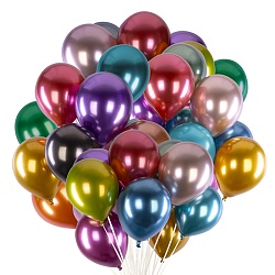 шар воздушный 12" хром ассорти  50шт/уп