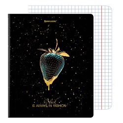 тетрадь  48л кл. "black&gold" обложка картон матовая ламинация фольга