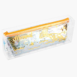 пенал мягкий тубус "darvish" ассорти прозрачный, с плавающими блестками