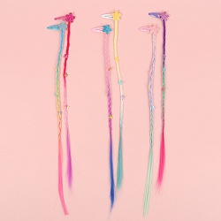 заколка для волос 4 шт. в наборе (клик-клак с косичкой)