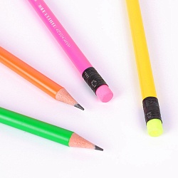 карандаш ч/г пластиковый с ластиком "darvish" hb корпус цветной неоновый круглый