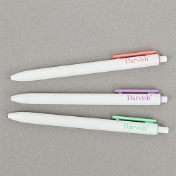 ручка автоматическая шариковая синяя scoop корпус белый с цветным держателем