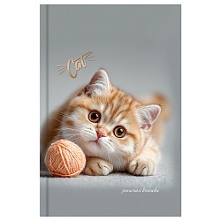 книжка записная  а6  64л "котёнок с клубком" 7бц, глянц.лам.
