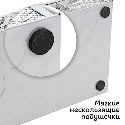 органайзер настольный металлический серый