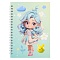 Блокнот 13*18см 48л на спирали в клетку "Девочка"
