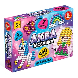 аквамозаика 440 эл./7цв. "для девочек" 