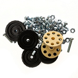 конструктор металлический  для уроков труда "10к" №1 (130 эл)