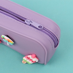 пенал силиконовый сиреневый 