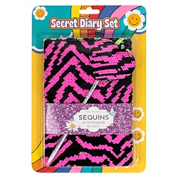 Блокнот A5  80л пайетки с ручкой в наборе