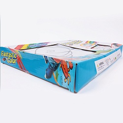 раскраска-коврик 80*80см +12цв.фломастеров,ассорти (уценка)