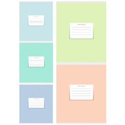 тетрадь  48л кл. "минимализм в пастельных тонах" обложка цветная мелованная