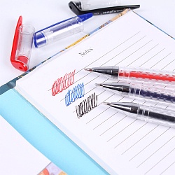 набор ручек гел.  3цв. "darvish" корпус прозрачный  упаковка на кнопке