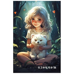 Блокнот А6  32л "Девочка с другом" на скрепке