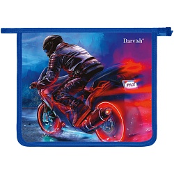 папка для тетрадей а5 на молнии "мотогонщик"