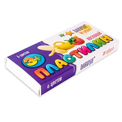 пластилин  6цв. восковый 120гр рб