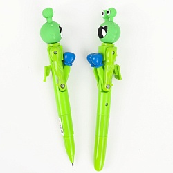 ручка шар. синяя  монстрик