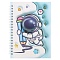 Блокнот 13*18см 48л на спирали в клетку "Космонавт"