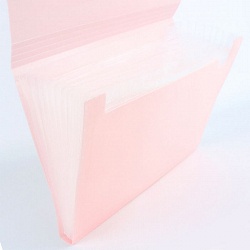 папка на резинке а4 13 отделений ice розовая
