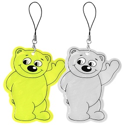 светоотражающий брелок медвежонок