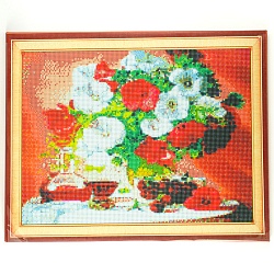 алмазная живопись 40*50см  петунии