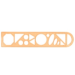 линейка-трафарет 20см