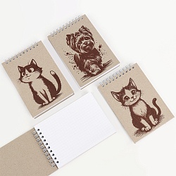 Блокнот 10*14см  80л крафт обложка на гребне