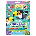 Карандаши 18цв "ZOO" корпус шестигранный (пластиковые)
