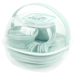 посуда для пикника в наборе мятный