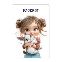 Блокнот А7  16л "Друзья-малыши" на скрепке 