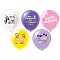 шар воздушный 12" с рисунком  "сдр! шарики для подростка" (девочка) 25шт/уп