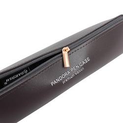 пенал на молнии кожзам (коричневый)