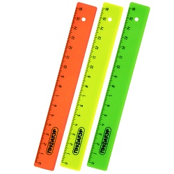 линейка  16см пластиковая neon ассорти стамм