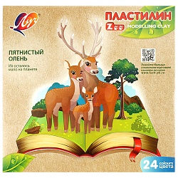 пластилин 24цв. "zoo" 360г луч