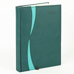 ежедневник 14*20,5см недатиров. 192л  обложка к/з двухцветный