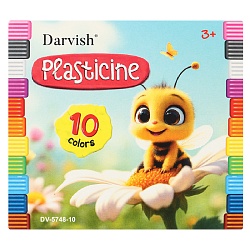 пластилин 10цв. "darvish" 200г со стеком