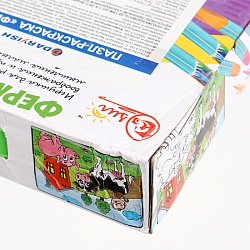 пазл-раскраска "ферма" панно 58*43,5см 12 деталей+мелки 12шт (уценка)