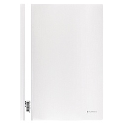 папка-скоросшиватель а4 "brauberg" 180мкм белая
