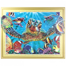 алмазная живопись "darvish" 40*50см  морская черепаха