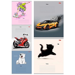 тетрадь  12л клетка цв. обл "микс-4283"