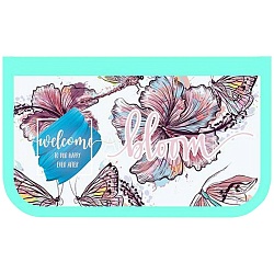 пенал 2отдел. 190*120мм цветочки-бабочки с откидной планкой