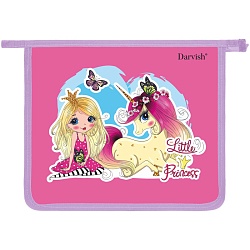 папка для тетрадей а5 на молнии "принцесса с единорогом"