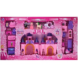набор для девочки "замок мечты" (кукольный замок+мебель+кукла)