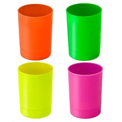 стакан для  канц. принадлежностей офис neon ассорти