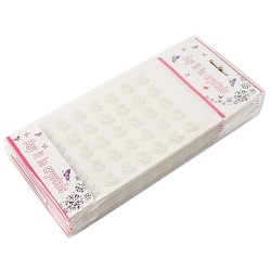 наклейки-стразы "сердечки" цвет белый