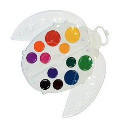 краски аквар. 12цв. "божья коровка" медовые без кисти луч