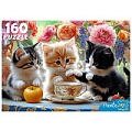 Пазлы  160 элементов Три котёнка на столе