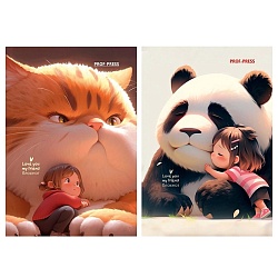 Блокнот А7  48л "Большие пушистики-1" на склейке