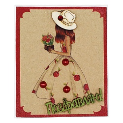 мини-открытка ручной работы "поздравляю"