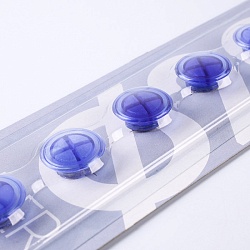 магниты неодимовые прозрачно-синие, супер-сильные 20мм 6шт/уп  globus