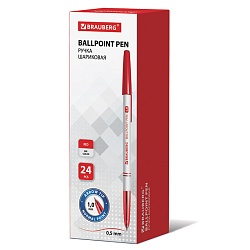 ручка шар. красная brauberg